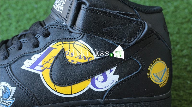 Supreme x NBA Nike Air Force 1 Mid Black